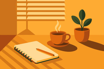 Notebook no bubbles any design plant workspace icon calm vector labels vibes