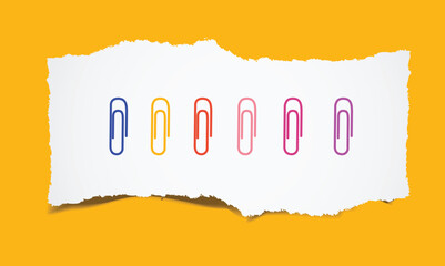 The torn or ripped paper edge frame with a grunge texture provides blank space for design or vector illustration