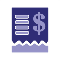invoice icons. simple colored vector illustration
