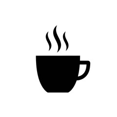 Black coffee cup vector illustration