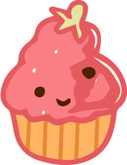 Strawberry Cupcake Sweet Food Sticker