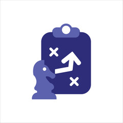 strategy icons. simple colored vector illustration