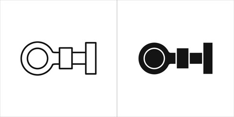 Two curtain rod holders in black and white for design needs