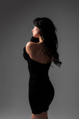 Fototapeta premium Elegant bridal dress in minimalist studio setting highlights modern bridal fashion for luxury weddings