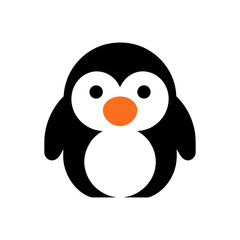 Penguin Icon on White Background Vector Art Illustration on white background.