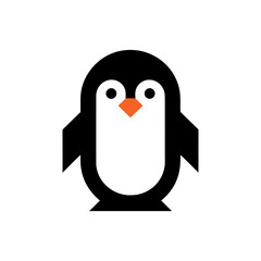 Penguin Icon on White Background Vector Art Illustration on white background.