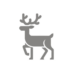 Reindeer Icon on White Background Vector Art Illustration on white background.
