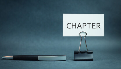 Chapter word or message. Business concept