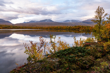 Sunrise morning in Abisko national park in north of Sweden.