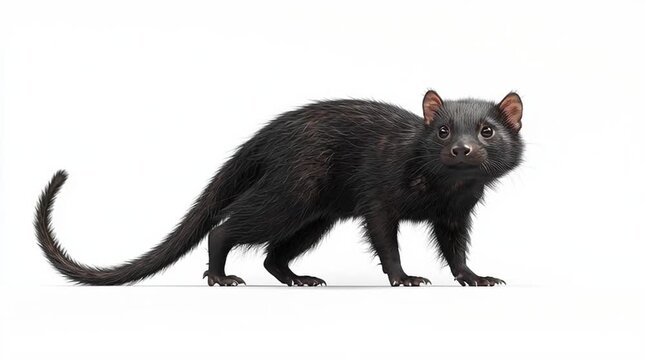 Wildlife Conservation: Endangered Tasmanian Devil in Natural Habitat - Unique Marsupial Species of Australia