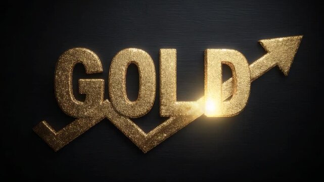 Golden investment trend showing financial growth

