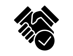 handshake icon vector illustration design