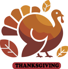 Thanksgiving logo icon vector .