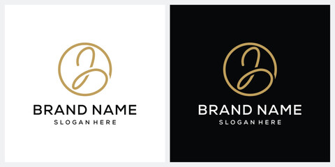 minimalist line art initial letter L luxury logo design