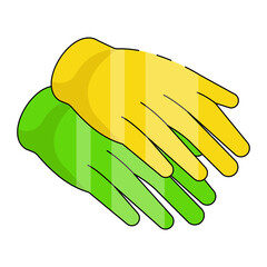 Hand covering accessory icon, gloves vector 