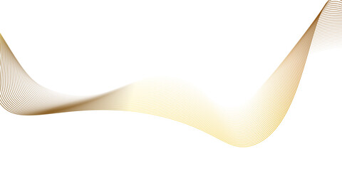Abstract gold wave design ,Flowing particles future technology concept abstract gradient and gold wave ,gold wave lines on white background, premium wallpaper, minimal line illustration banner,