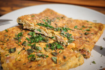 Omelette am Teller