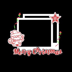Christmas collage frame photo decoration isolated