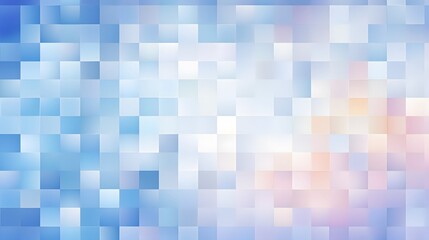 Fototapeta premium Abstract blue pixel mosaic with gradient squares, digital design asset for web banners and tech branding templates.