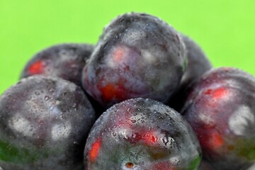 Fresh prunes, natural, juicy and healthy
