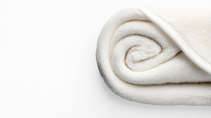 Rolled towel on transparent background