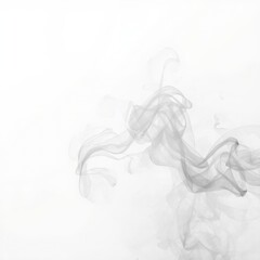 Delicate white smoke swirling softly against a light background
