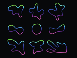 Colorful abstract curved lines background vector illustration