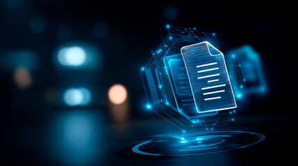 Fototapeta na wymiar Document Management System DMS digital interface enterprise resource planning ERP platform workflow sharing automation digital asset content management online backup document