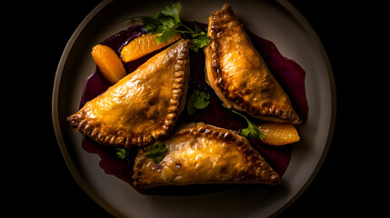 Savory vegetable pie with baked vegetables, golden crust, perfect for lunch or dinner.