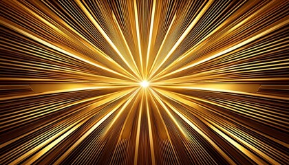 abstract gold star burst background radial lines decoration