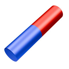 Rod Magnet Metallic Object, Scientific Research Physics, Industrial Precision Measurement, Magnetic Field Interaction 3D Render Transparent Background