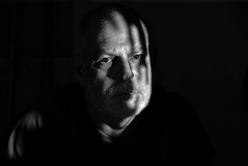 portraits facial expression body movements modern man in black and white photo fine art silhouette image of expression lighting light and shadow