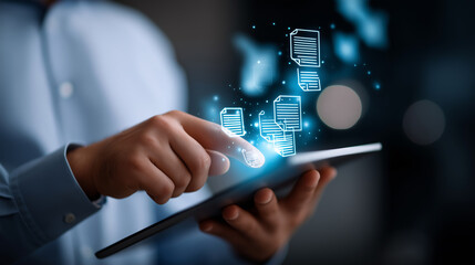 Document Management System DMS enterprise workflow resource planning ERP platform digital document sharing interface asset content management online backup files cloud storage