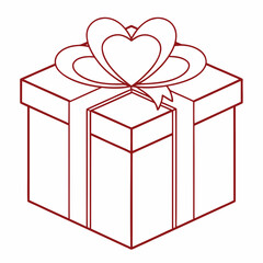 gift box with red ribbon