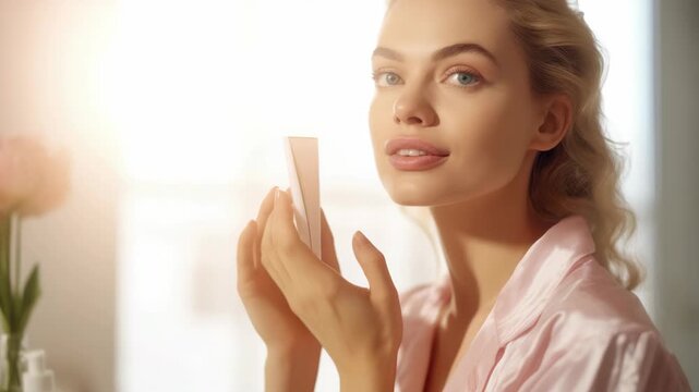 Woman Testing Perfume Scent