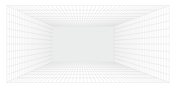 3D Perspective Grid Background – Geometric Wireframe Room Design
