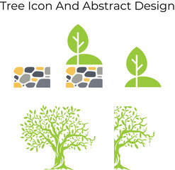 Tree Icon And Abstract Design
