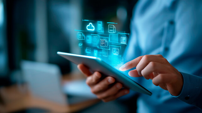 Document Management System DMS interface display enterprise resource planning ERP dashboard digital workflow sharing platform asset content management online backup files