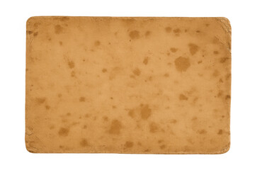 Vintage paper texture with stained antique background, aged parchment overlay element on transparent background