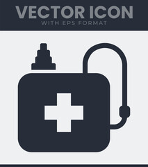 Obraz premium Medical kit first aid box cross symbol icon design