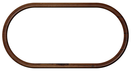 horizontaler ovaler hölzerner Bilderrahmen