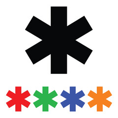 Obraz premium Star symbol diverse colors and sizes representing ideas concepts and creativity vector