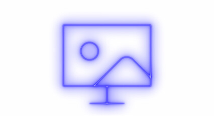 Digital image monitor screen graphic icon vector set. Outline Digital image monitor screen graphic Icon on transparent background vector image.