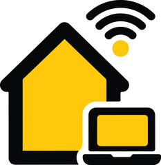 Modern Home Office Connectivity Concept