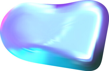 Iridescent chrome 3D blob with Y2K energy. Liquid flow and metallic shine merge in a glossy 3D chrome blob look.