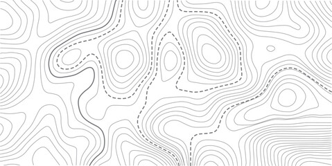 Topographic map pattern background vector .Modern design with White background with topographic wavy pattern design.paper texture Imitation of a geographical map shades