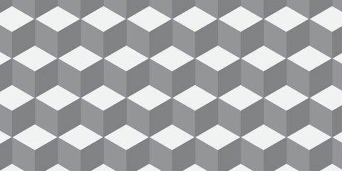 gray 3d modeling cubes Illustration decoration seamless white material pattern square design.	
