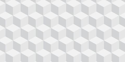 White 3d modeling cubes Illustration decoration seamless white material pattern square design.	
