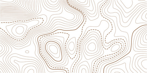 Abstract topo contour map on white background, Topographic map Topographic contour lines map seamless pattern.Modern design with White background with topographic wavy pattern design.