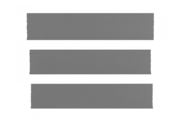 Gray equal sign symbol with transparent background representing equality, balance, and mathematics